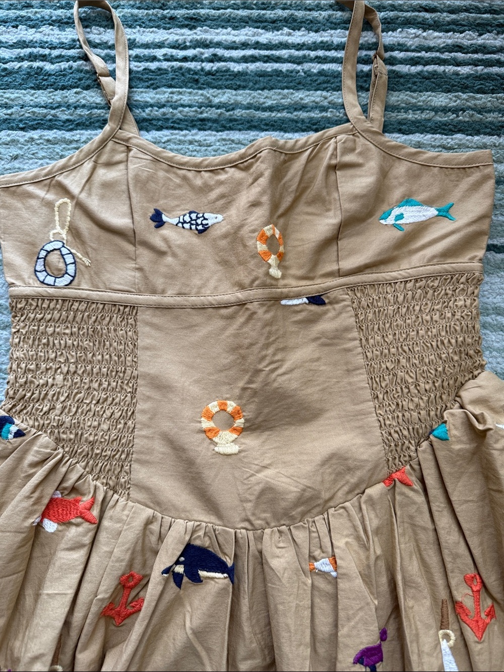 🆕 Anthropologie sleeveless square-neck drop-waist midi dress - Picture 5 of 9